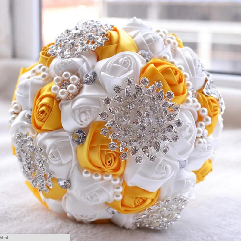 Wedding Bouquets Artificial Handmade Flower Rhinestone Bridal Wedding Bouquet de mariage For Wedding Flower Decoration 1pc/lot