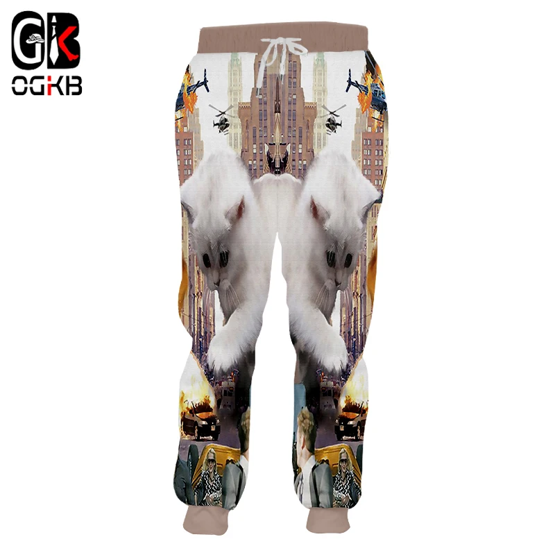 OGKB осенне зимние облегающие мужские/женские спортивные брюки с 3d рисунком