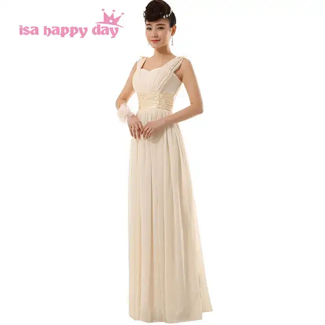 champagne colored long dress