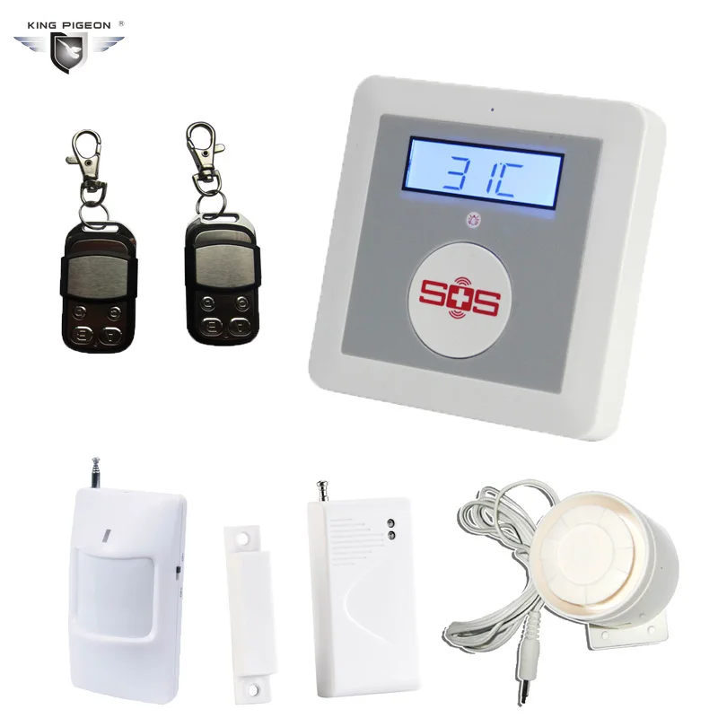 

KING PIGEON Wireless GSM Alarm Control Security Alarm System Home Burglar Elderly Alarm System PIR Motion Sensor K4G