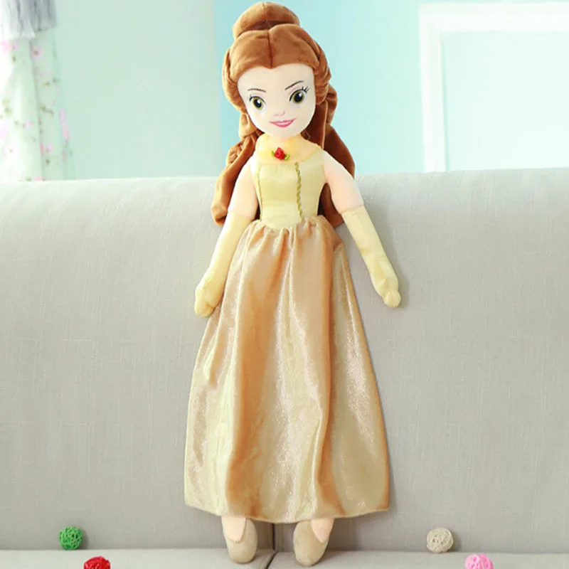 65 см Принцесса Белоснежка Золушка, Ариель Белль Рапунцель плюшевые куклы игрушки отличный подарок для девочек - Цвет: 1Pcs Belle