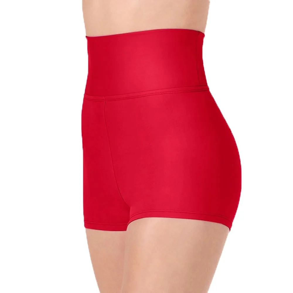 SPEERISE Women Black Skinny Shorts High Waisted Lycra Spandex Jazz