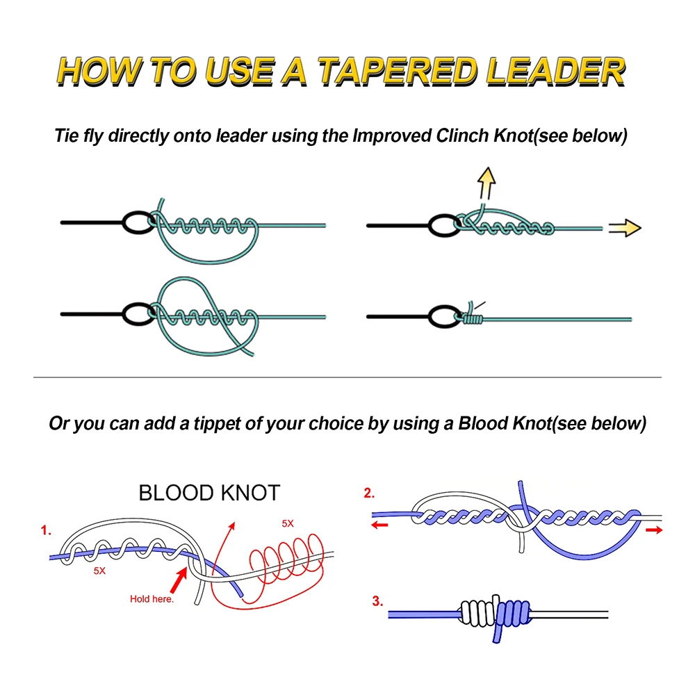 Goture 5 шт./упак. 9 футов/2,74 м Fly Fishing Конический лидер 0X/1X/2X/3X/4X/5X/6X/7X прозрачная нейлоновая рыболовная леска с петлей рыболовные инструменты