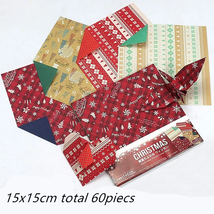 Рождественский Декор бумажный детский подарок оригами Бумага оригами scarpbooking ремесло складные бумажные рождественские украшения своими руками
