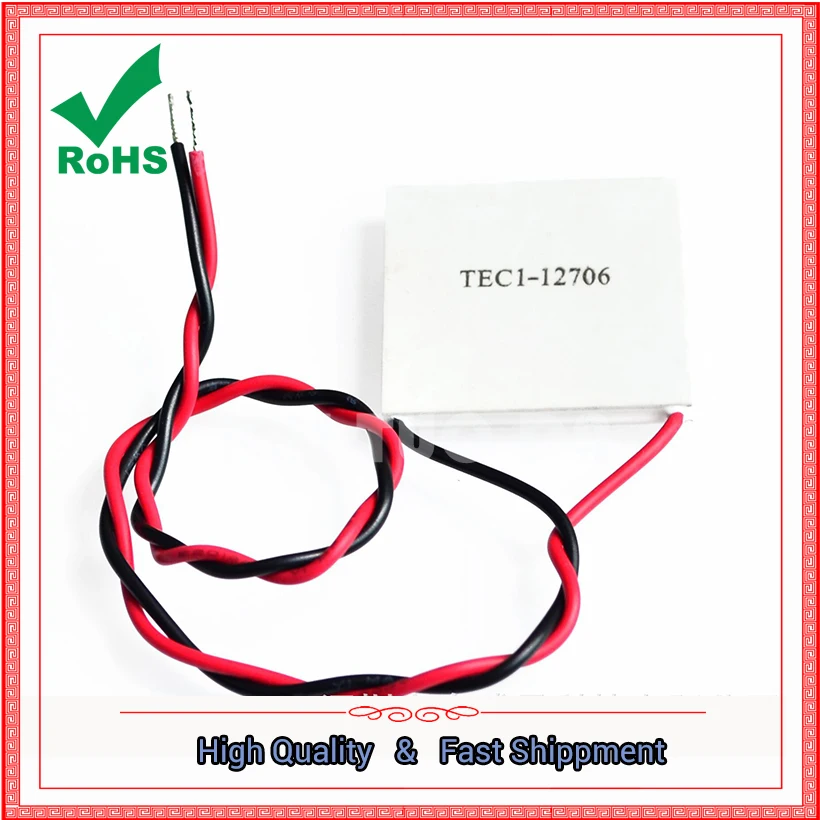 

TEC1-12706 12706 TEC Thermoelectric Cooler Peltier 12V New Of Semiconductor Refrigeration TEC112706 Heatsink Plate Module