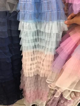 

high quality david-7220 for party dress 5yards/lot New style French lace fabric African tulle mesh lace fabri