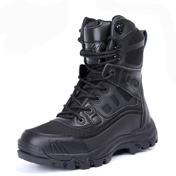 Men Military Tactical Leather Boots Desert Combat Hiking Outdoor Army Shoes