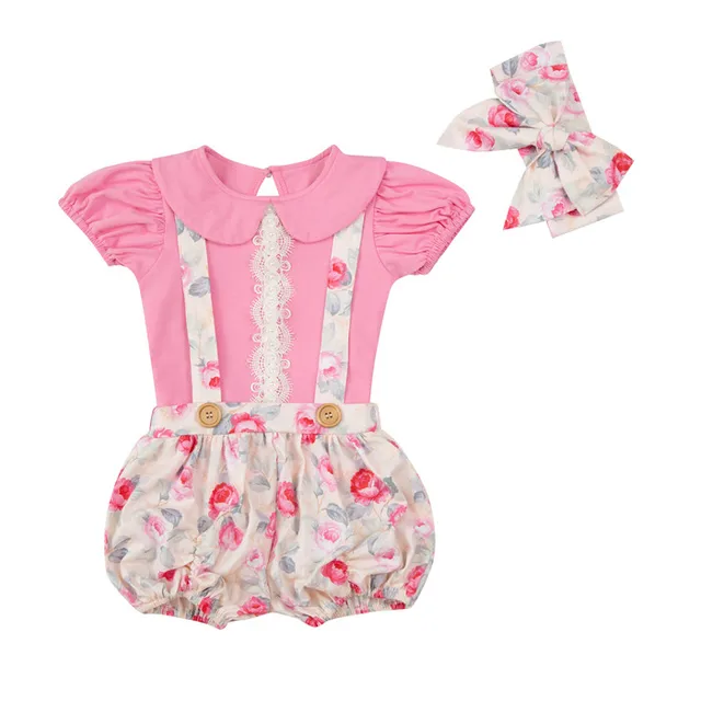 Summer Style Baby Girl Clothes Set Fashion Newborn Infant Clothing 3PCS