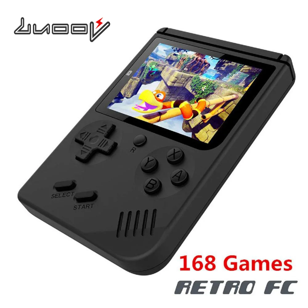 

LUOOV Nostalgic Player Built-in 168 Classic Games Video Game Console 8 Bit Retro Pocket Handheld Game Player Gift for Child