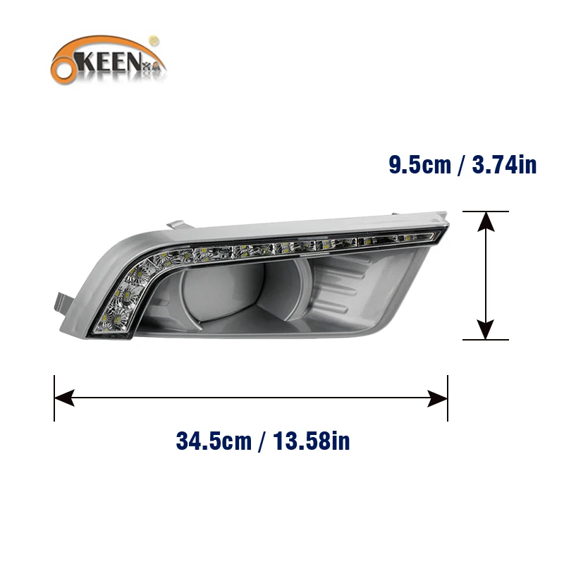 Okeen автомобильный мигающий дневной ходовой светильник DRL для Ford Ranger 2015 2016 Левая