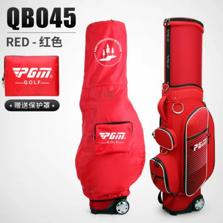 Стандартная сумка для гольфа Выдвижная Сумка водонепроницаемая ткань 6 делений сумка для гольфа с большой ролик-колесо бесплатно дождевик - Цвет: Красный