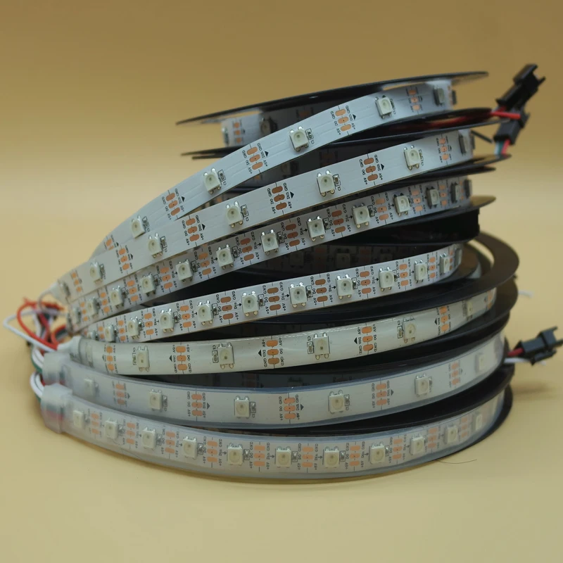 Светодиодные ленты WS2812B ws2812 IC RGB индивидуально адресуемые светодиодные 5050 s