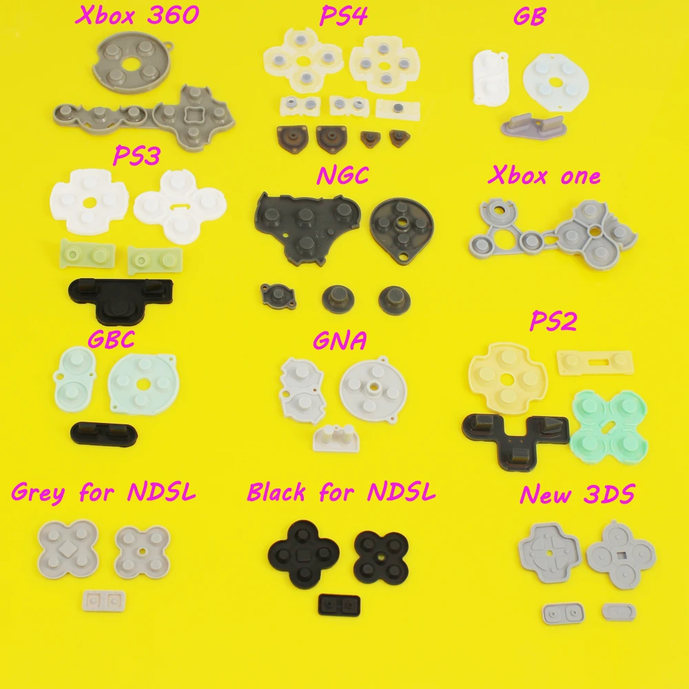 JCD для солнечного коллектора GB /GBP/ GBA SP/ PS4/PS3 /PS2 новинки 3DS Токопроводящая резиновая