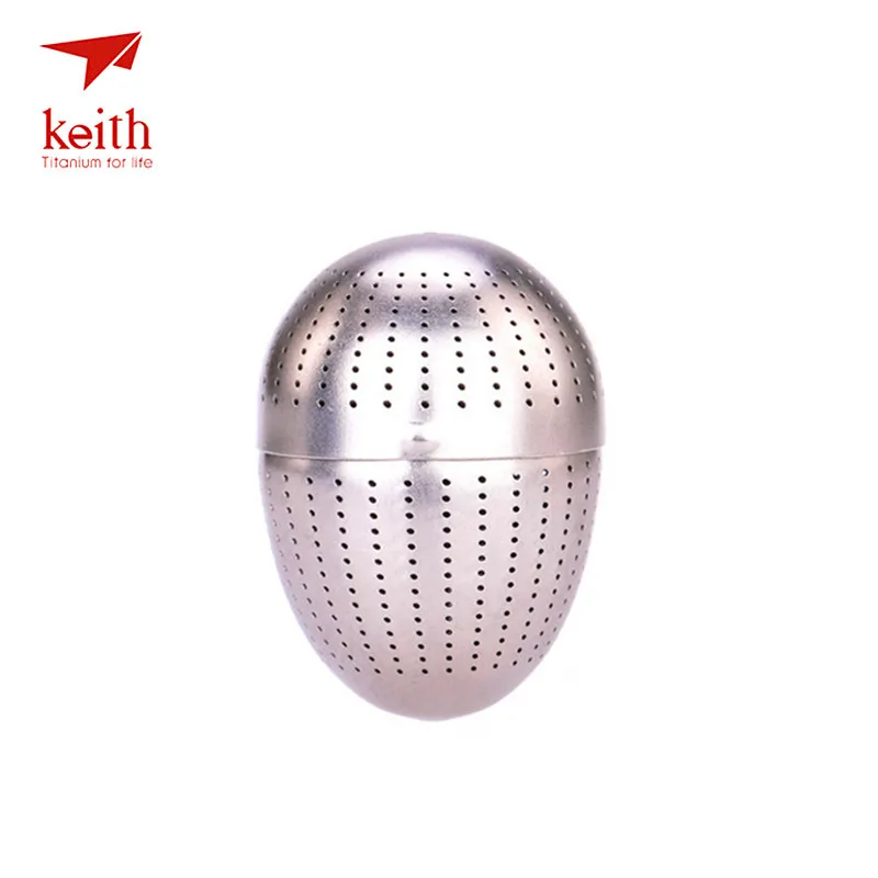Креативный ситечко Keith из чистого титана в форме яйца для чая, кофе, ароматический фильтр, встроенный в чайную чашку Mi3920