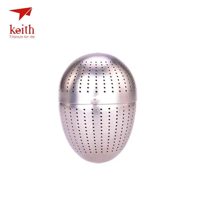 

Keith Pure Titanium Creative Egg Shape Tea Strainer Tea Coffee Scented Filter Hold Fitting Built In Teacup Mi3920
