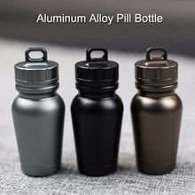 Новейший 1 шт. алюминиевый сплав таблетки бутылка водонепроницаемый ящик для хранения для наружного выживания VF акция