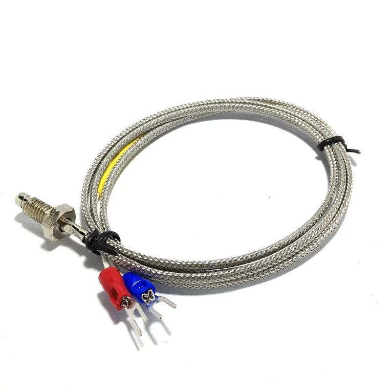 1m Thread Spade Terminals 0-400 C Thermocouple Cable Screw Type K Thermocouple Size M6*1