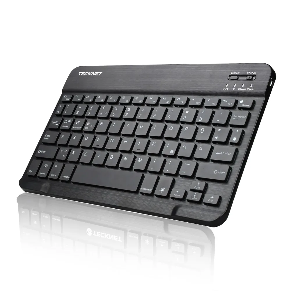 

TeckNet Backlit Bluetooth Illuminated Ultra-Slim Wireless Keyboard Rechargeable For iOS ,Windows and Android 3.0 German layout