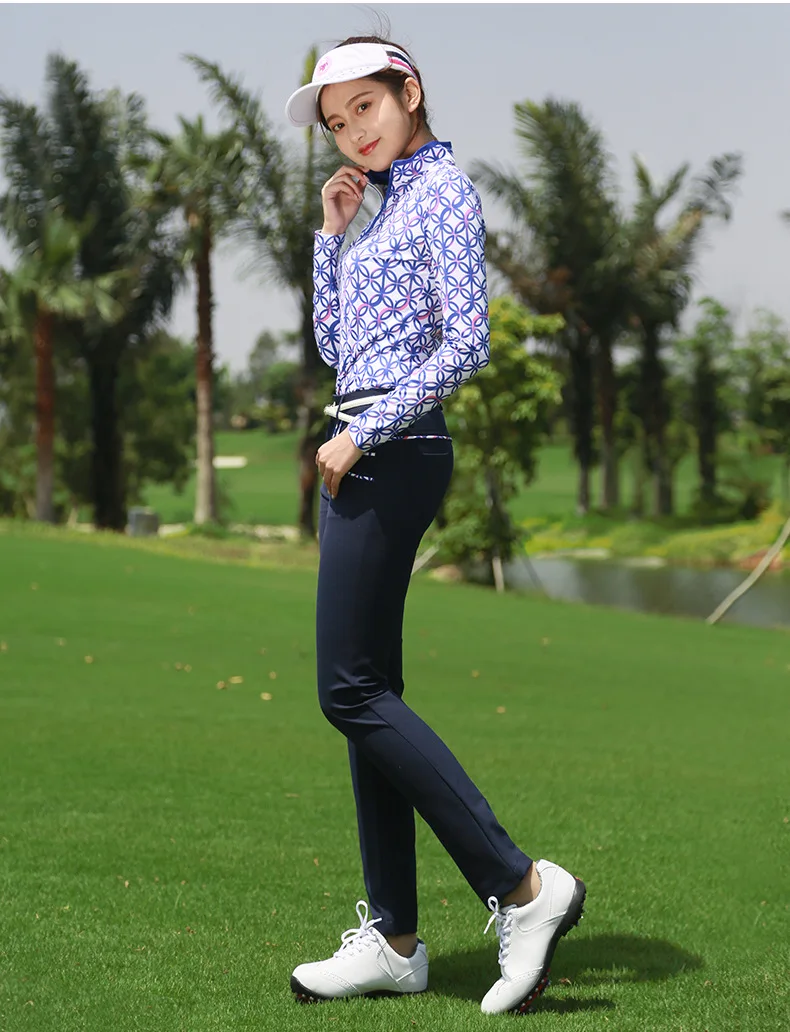 PGM гольф одежды Для женщин брюки дамы Открытый Тонкий спортивные брюки дышащий тренировочные штаны Белый Темно-синие Размеры XS-XL