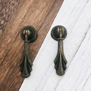 

8Pcs Bronze Drawer Knobs Tie Shape Dresser Furniture Cupboard Handles Cabinet Drawer Wardrobe Door Pulls Knobs