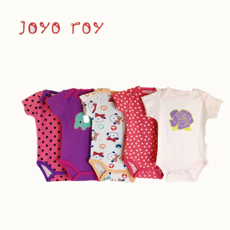 Joyo roy для новорожденных девочек боди модные короткий рукав боди Лето Спортивный костюм для малышей для маленьких мальчиков Поднимитесь