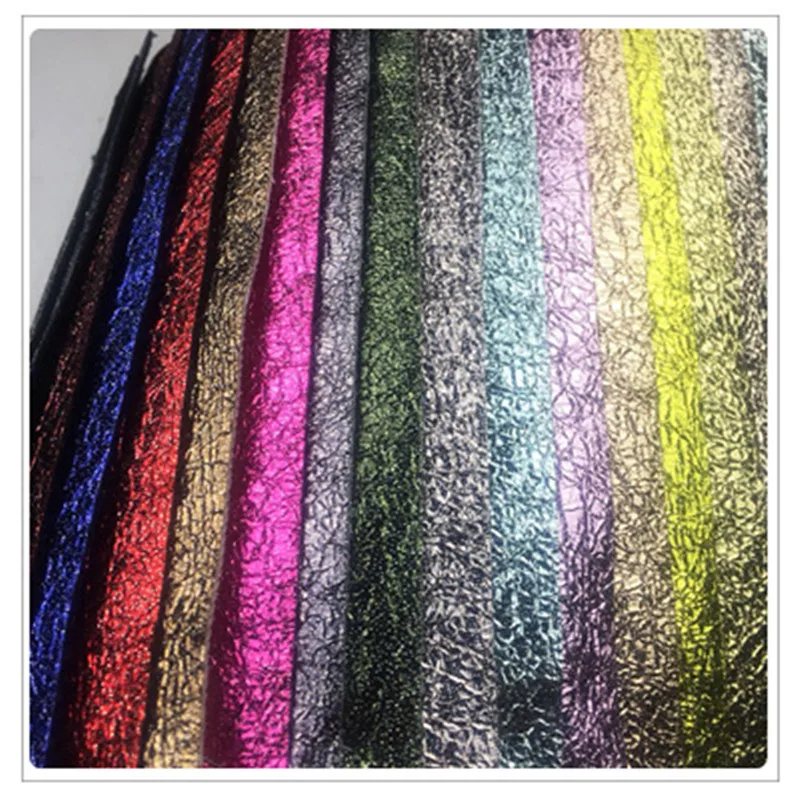 

Lychee Life A4 Laser Glitter Leather Fabric Leatherette Colorful Synthetic Leather DIY Sewing Material for Handmade Hair Bow