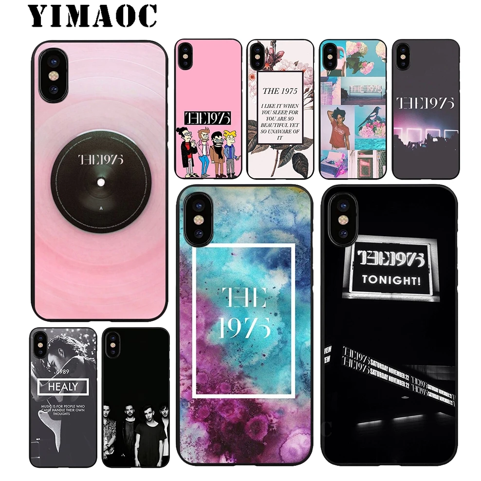 

YIMAOC The 1975 Band music Soft Silicone Case for iPhone 11 Pro Xr Xs Max X or 10 8 7 6 6S Plus 5 5S SE