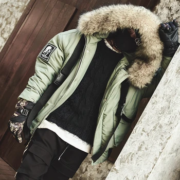 

2019 New Winter Hooded Hip Hop Warm Cotton Padded Jackets Mens Size M-XL