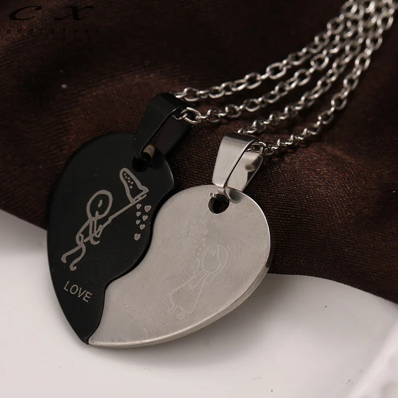 2018 Nice His & Hers Matching Chain Stainless Steel "I Love You" Key