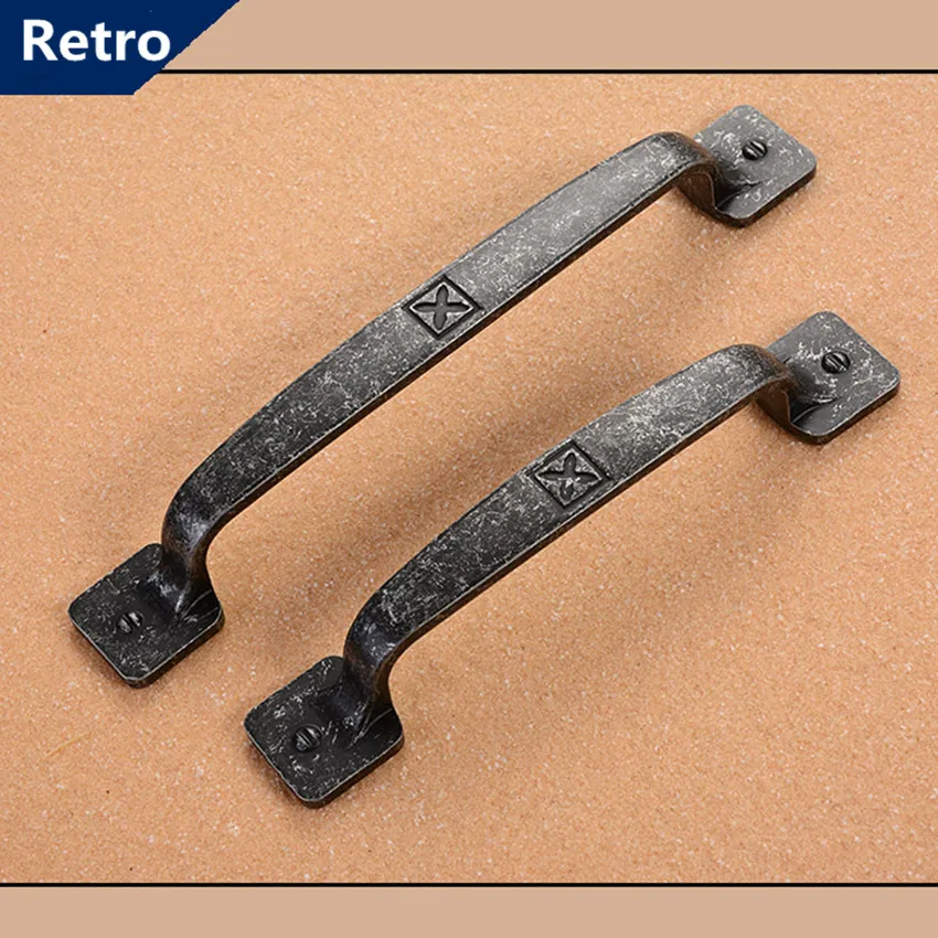 96mm 128mm retro old furniture handle antique iron kitchen cabinet cupboard door handle black antique dresser drawer pull knob 96mm 128mm retro old furniture handle antique iron kitchen cabinet cupboard door handle black antique dresser drawer pull knob