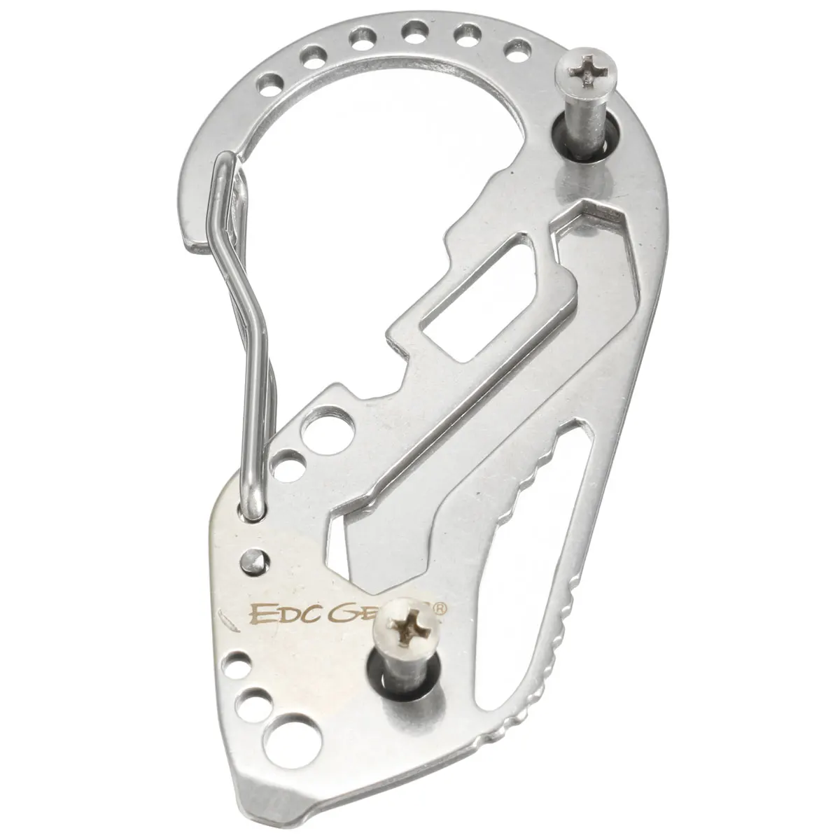 

DANIU Multifunction Silver Stainless Steel Portable Key Chain Holder Carabiner Wrench EDC Outdoor Tool