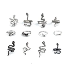 1 шт стереоскопическое Новое Ретро панк увеличенное кольцо в виде змеи модное индивидуальное кольцо в виде змеи регулируемое кольцо ювелирные изделия как GiftR158-6