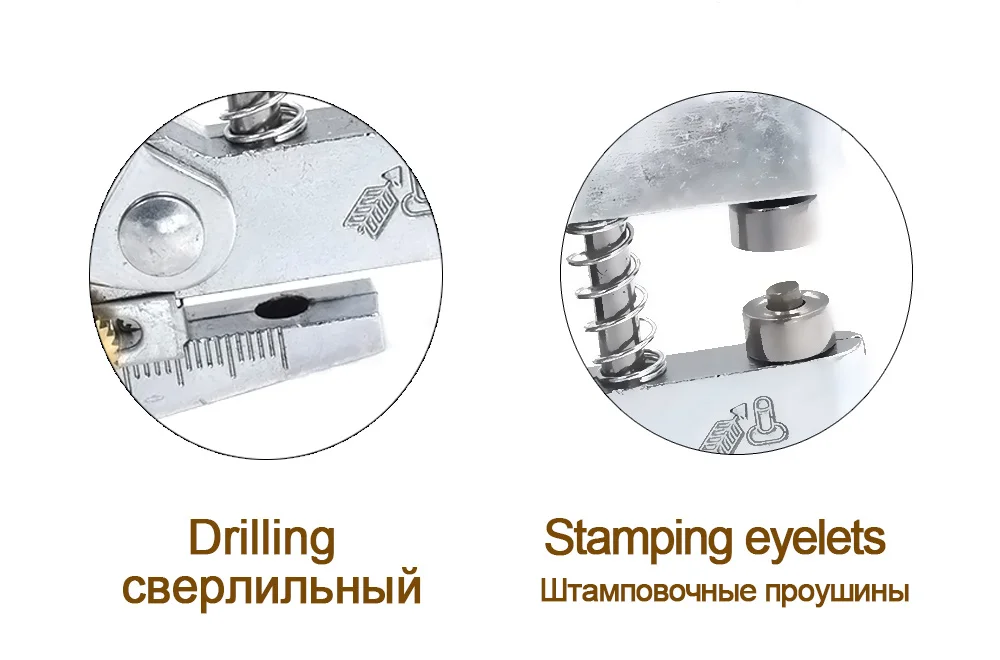 Заклепки проушины Дырокол ручные щипцы для ремней пробивные плоскогубцы инструмент с 100 шт. легко Нажимаемые люверсы