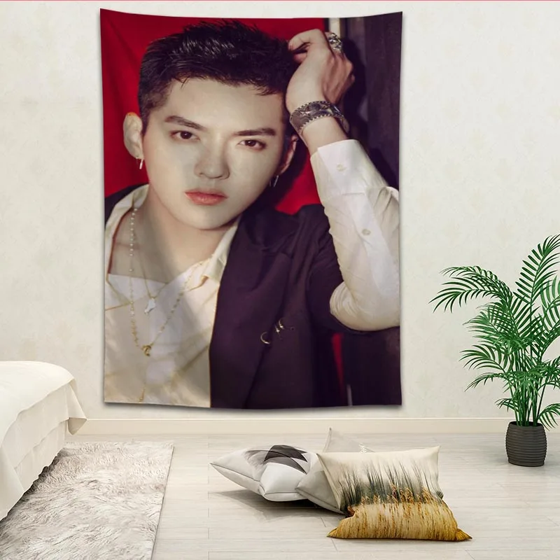 Оригинальный креативный гобелен с принтом Kris Wu фон для гостиной спальни