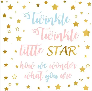 

newborn baby backdrop Vinyl cloth High quality Computer print Twinkle Golden Little Stars White backgrounds