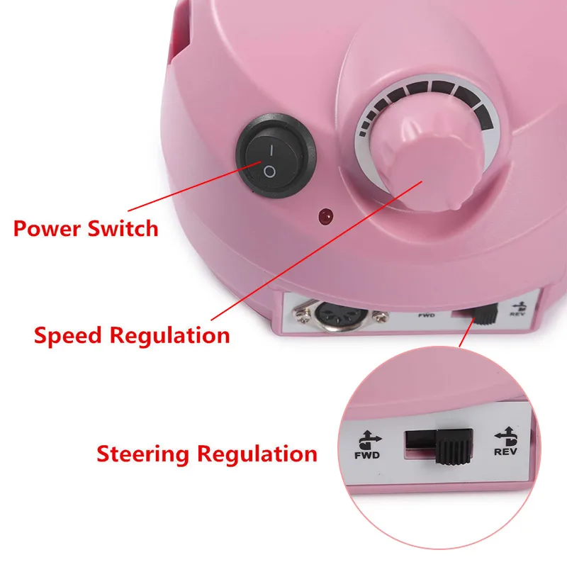 35000rpm Electric Nail Broca Profissional Máquina Anti-queimadura Punho Arquivo Máquina Manicure Kit de Unhas Ferramentas Aparelhos para Manicure 11 do prego anti-escald lidar com máquina de