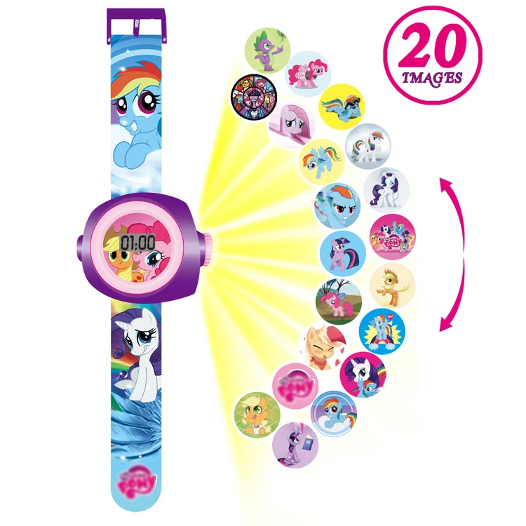 Princess Spiderman Kids Watches 20 Projection Cartoon Pattern Digital Child watch For Boys Girls LED Display Clock Relogio - Цвет: XM