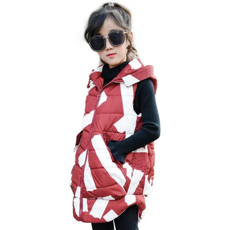 2018 Toddler Teenage Vests Cotton Girls Winter Autumn Spring Thick Warm