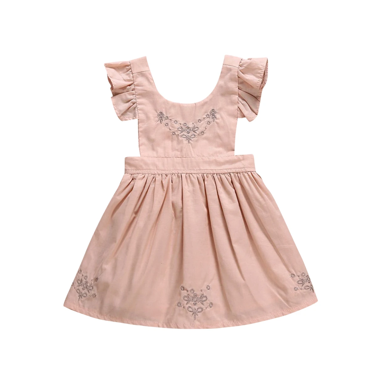 Toddler Kid Baby Girl Embroidery Tutu Dress Outfit Casual Clothes Backless 1-5T | Детская одежда и обувь