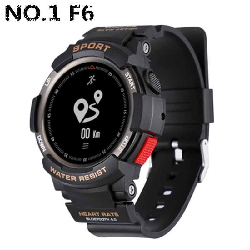 

NO.1 F6 Smartwatch NRF51822 Chip Smart Watch IP68 Waterproof Bluetooth Sleep Monitor Remote Camera Support Dropshipping Pk F5