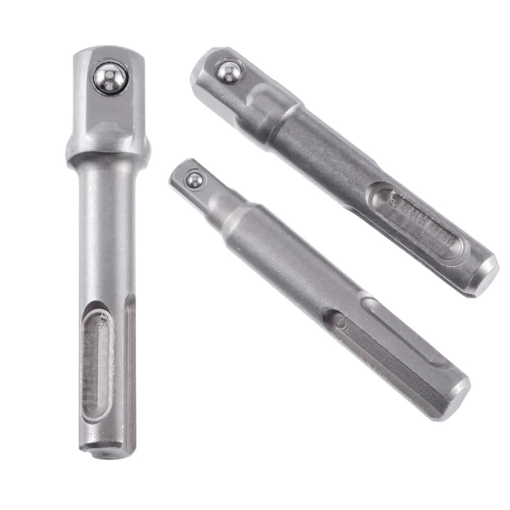 3Pcs 1/2'' 3/8'' 1/4'' Sds Drill Bits Socket Nut Driver Adapter Mini Drill Bit Chuck For Sds Plus Hammer Drills