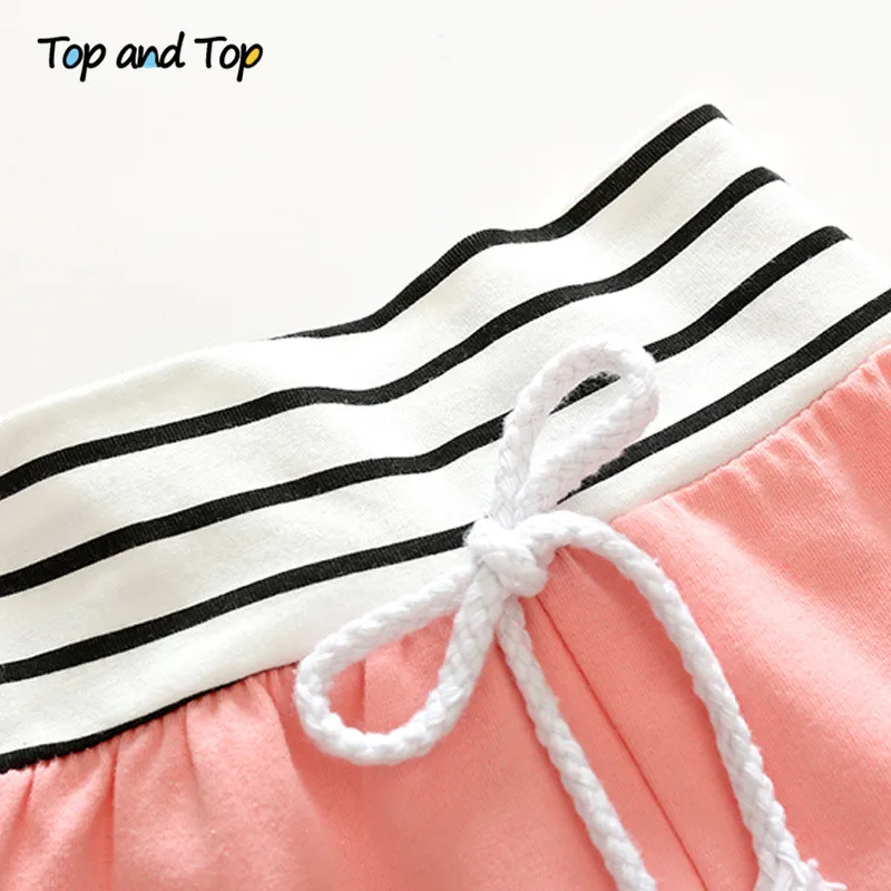Top and Top Fashion Cute Infant Newborn Baby Girl Clothes Hooded Sweatshirt Striped Pants 2pcs Outfit Cotton Baby Tracksuit Set baby dress set for girl