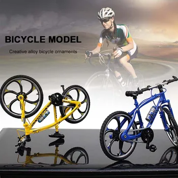 Bike Toy Simulation Bicycle Multicolor Alloy Bicycle Collection Bike Model Hobby Mountain Bike Games Novel Security Bike Gift