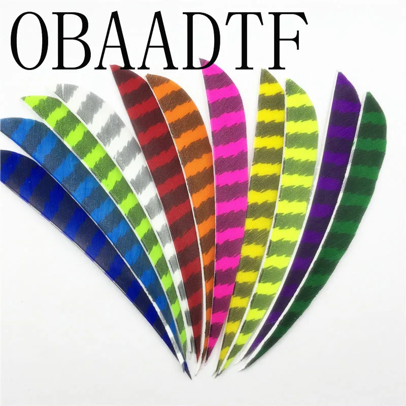 

50 Pcs 5 "right wing drop shape feather hunting arrow accessories with feather arrow and arrow feather Turkey real feather A-29