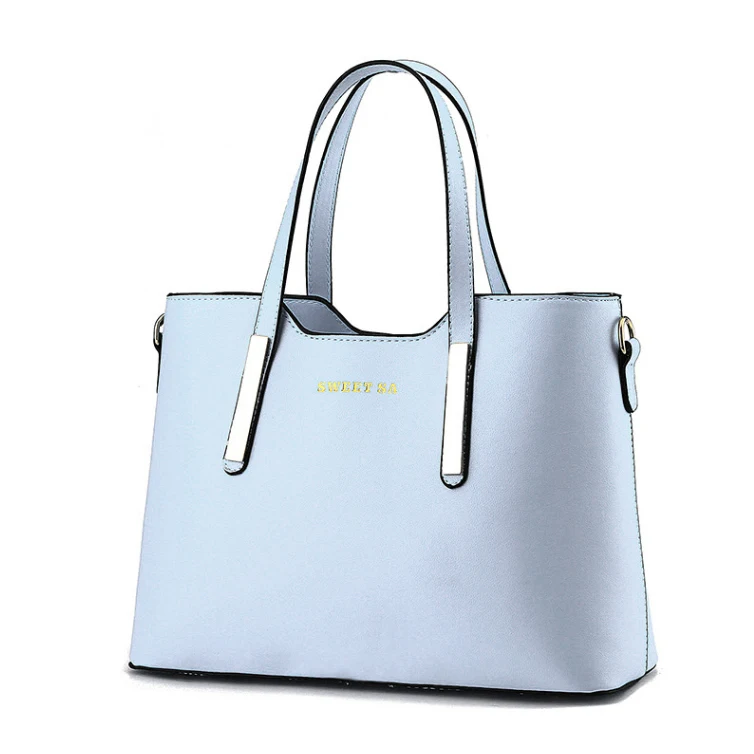 light blue handbag