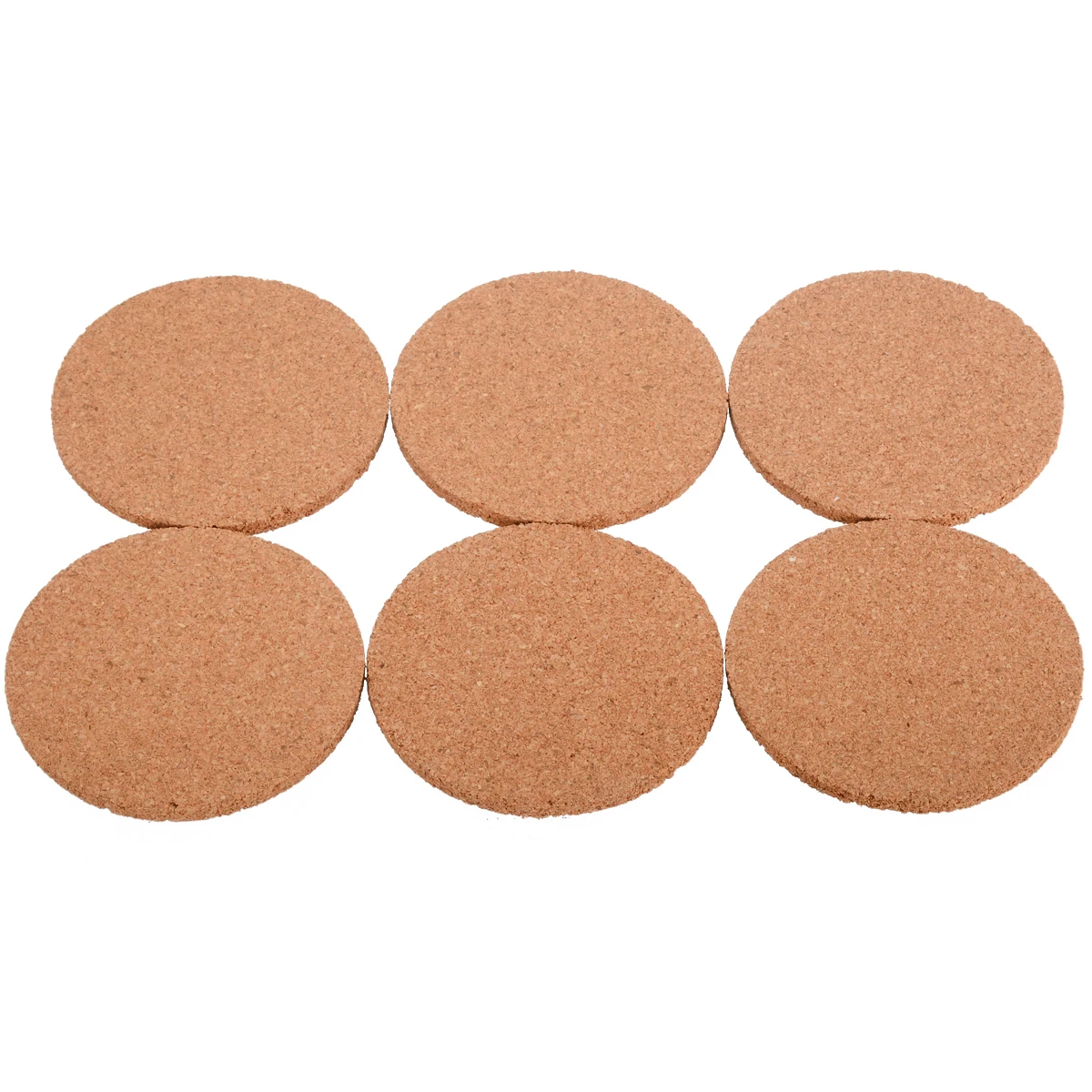 6Pcs Cork Coasters Round Cork Coaster Mayitr Dining Pads Mug Glass Cup Mats 10cm Table Decor Placement