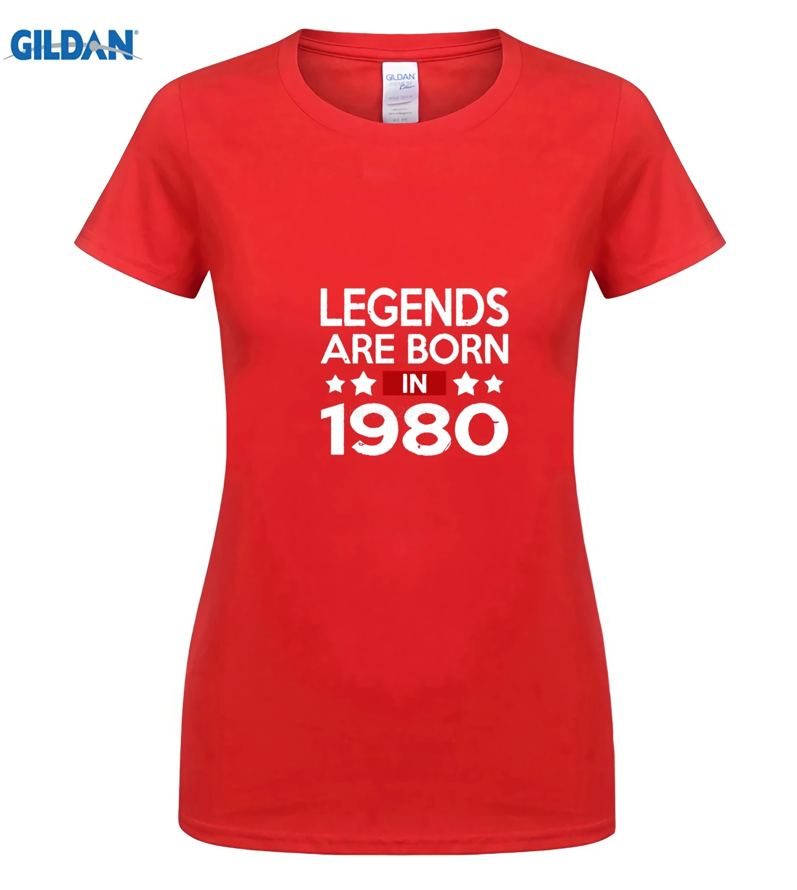 Camiseta винтажная рубашка Legends Are Born In 1980 Футболка мужская унисекс футболка 80s ретро брендовая одежда топы хипстерские футболки - Цвет: women red