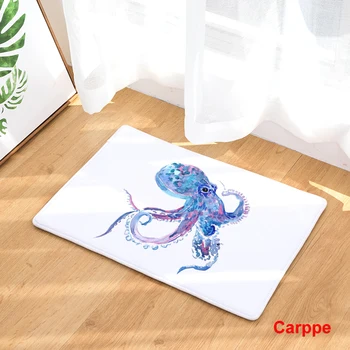 

New Anti-Slip Carpets Modern Ocean Octopus Jellyfish Print Mats Bathroom Floor Kitchen Rugs 40x60or50x80cm