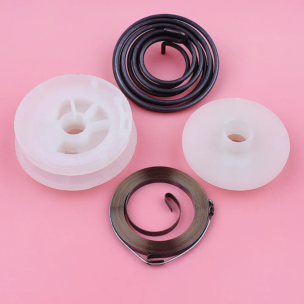 Brush Cutter Accessories Recoil Rewind Starter Driver Pulley Spring Kit For Husqvarna 128LD 128C 128CD 128R Gas Line Lawn Trimmer Edger Brush Cutter Part