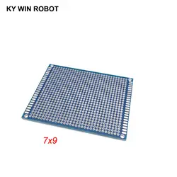 1 шт. 7x9 см 70x90 мм синий Double Side Прототип PCB Универсальный печатные платы печатную плату для Arduino